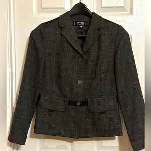 Larry Levine plaid Blazer Jacket Petite size